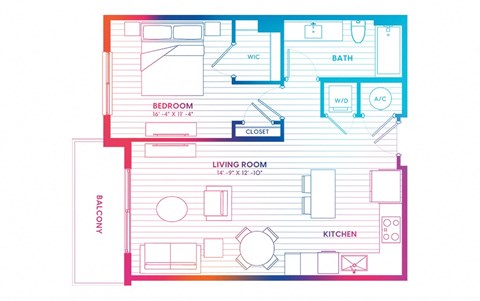 a floor plan of a house with bedrooms and a living room